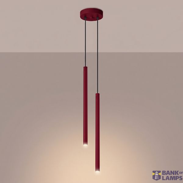 Pendant lamp PASTELO 2 burgundy image 7