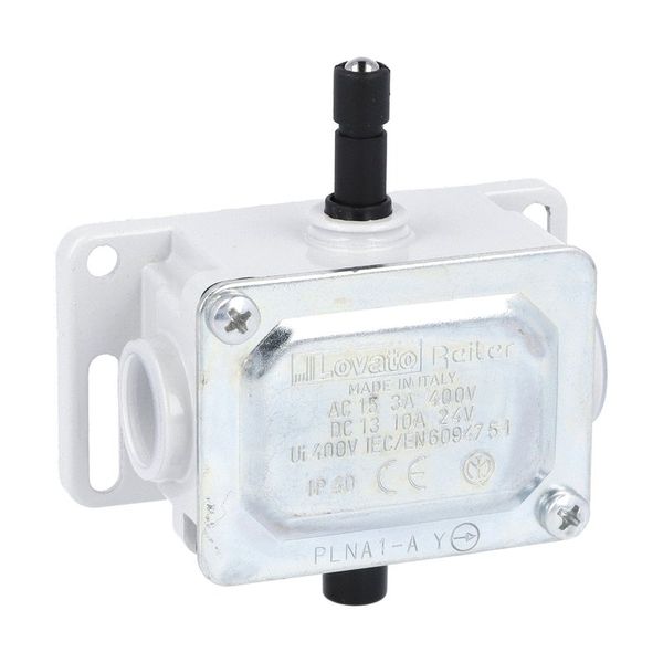 Metal limit switch, PL series, top push rod plunger. Contacts 1NC. IP40 image 1