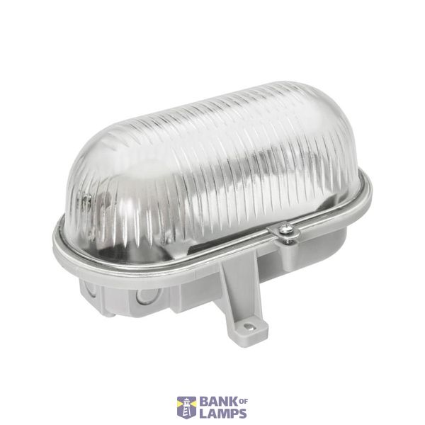 OVAL-7063T/OB, E27, 25W, white-polypropylene, cover transparent-polycarbonate, IP44, IK10 image 1