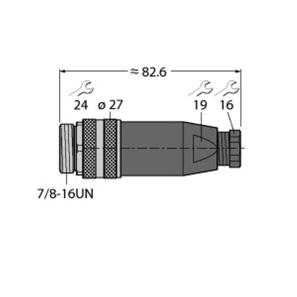Field-Wireable Connector 7/8″ Male, Straight   BS4131-0/13.5 image 1
