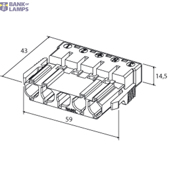 Screwless coupler 5-p plug, red image 8