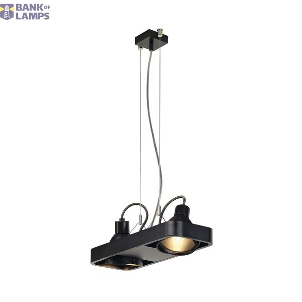 AIXLIGHT R2 DUO HQI111 pendant , semicircular, black, 2xG12, 2x70W, w/o reflector image 1