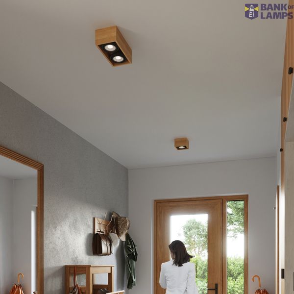 SPOT QUATRO 2 NATURAL WOOD GU10 2X40W IP20 image 5