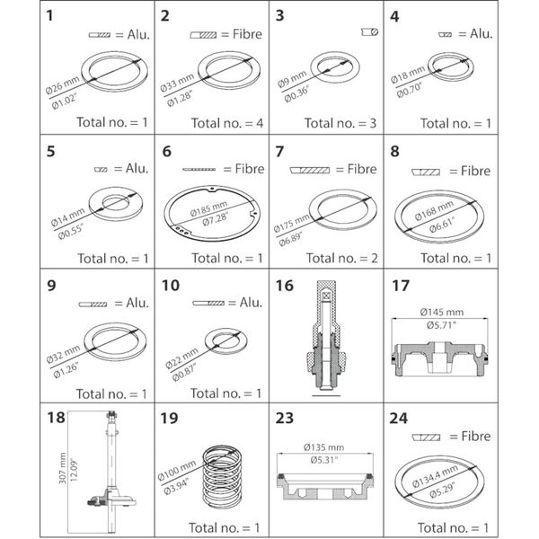 PML 100 Overhaul kit image 1