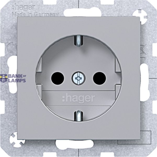 SCHUKO wall socket, Safety Plus, screw terminals, A.x/C.x, titanium image 1