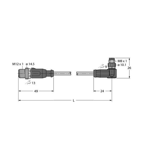 Industrial Ethernet/PROFINET Cable Connection Cable   RSSD-PSWS4M-4416-1M image 1