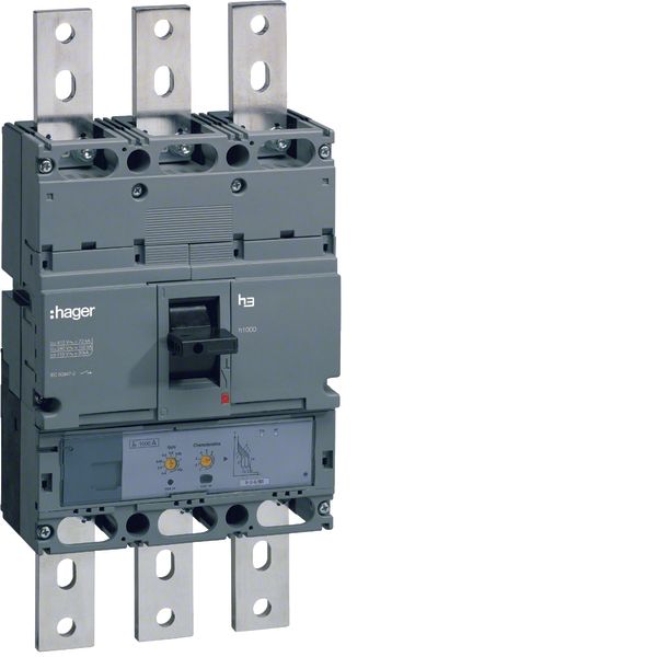 Moulded Case Circuit Breaker h1000 3P 50kA 630A LSI image 1