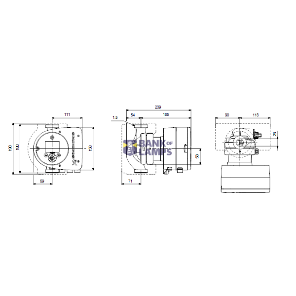 Circulator pump MAGNA3 25-80 180 1x230V PN6/10 image 3