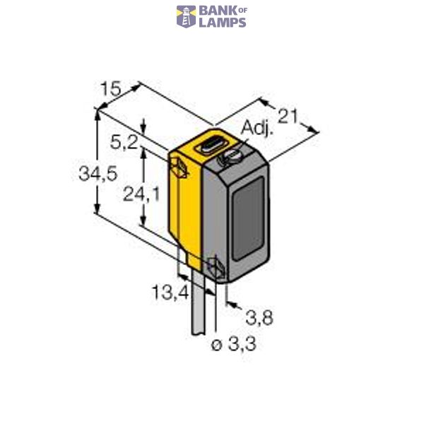 Photoelectric Sensor Diffuse Mode Sensor with Adjustable Background Suppression   QS18AB6AF300 image 2