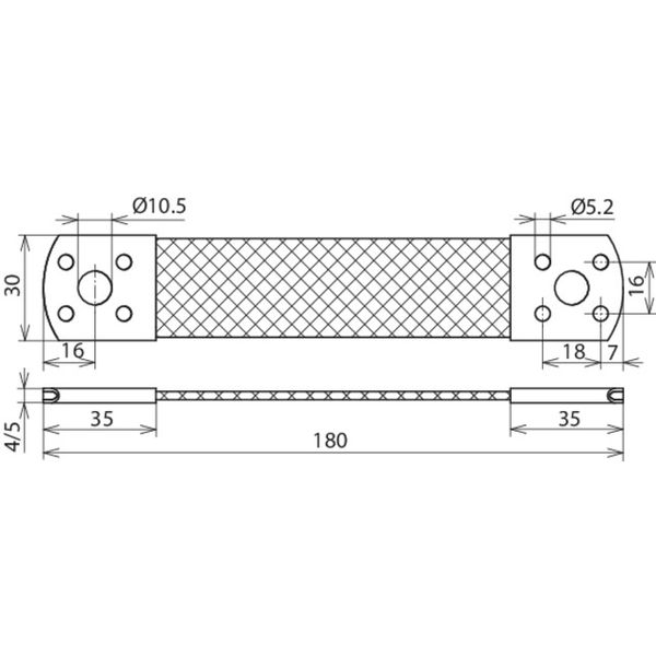 Bridging braid Cu, 50mm² L 180mm image 2