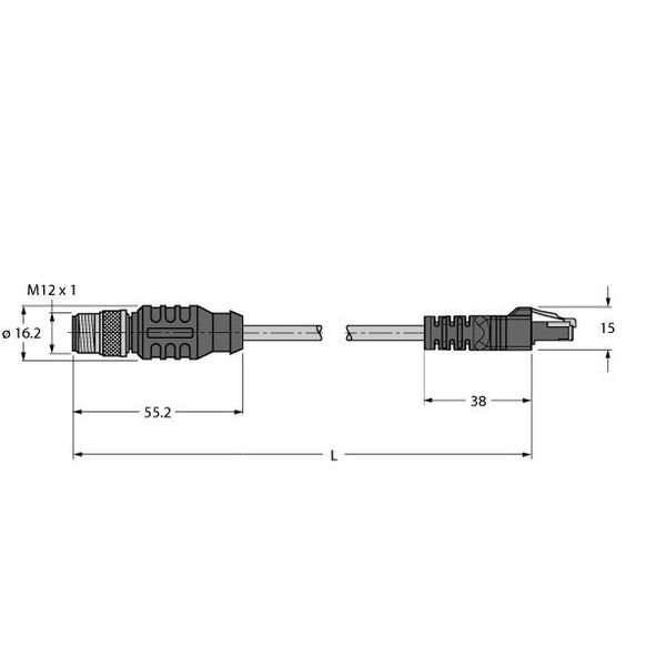 Industrial Ethernet Cable Extension Cable   RSS RJ45S 841-15M image 1