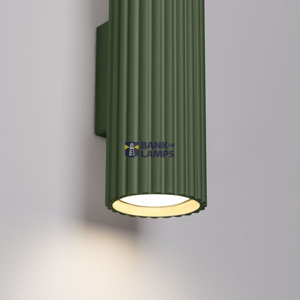 VERTICAL WALL LAMP ILLUMINATING UP AND DOWN FROM THE KARBON GREEN SERIES FOR HALL 2XGU10 image 3