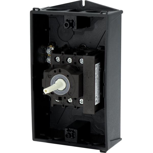 P1-32/I2/SVB-SW/HI11 Main switch, P1, 32 A, surface mounting, 3 pole, 1 N/O, 1 N/C, STOP function, With black rotary handle and locking ring, Lockable in the 0 (Off) posit image 51
