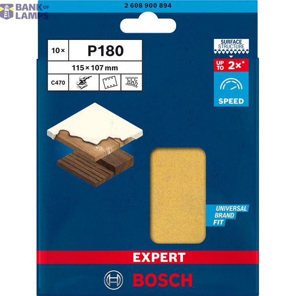 EXPERT C47 Sandpaper with 6 holes for Orbital Sanders 115 x 17 mm, G 18 1-pc image 2