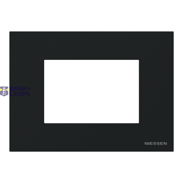 Frame - 1-gang / 3-modules - Niessen logo - Basic - Matt Black image 1