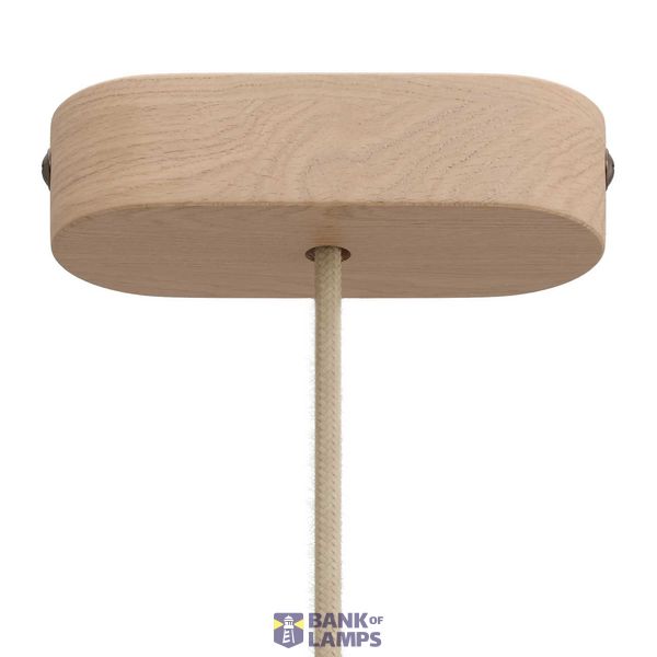 Oval wooden ceiling rose kit image 1