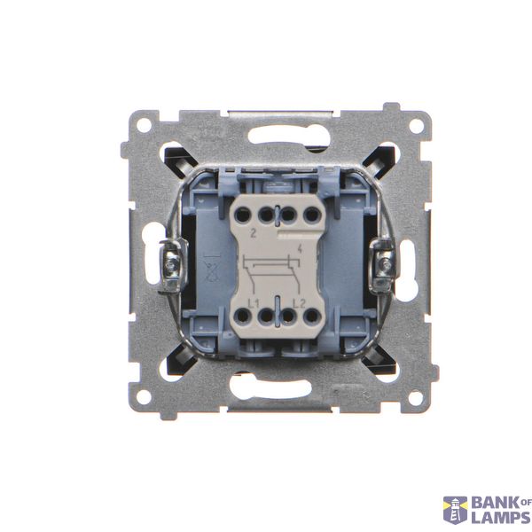 Single socket outlet with Schuko earthing, with shutters, (module), 16A, 250V, Screw, white image 1