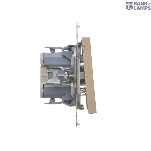 Two-way switch with LED illumination - separate backlight for each key, (module), Simon 24, IP20, 10AX, graphite mat image 1