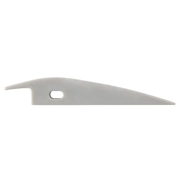 End cap for BC with hole, silver color, 1pc image 1
