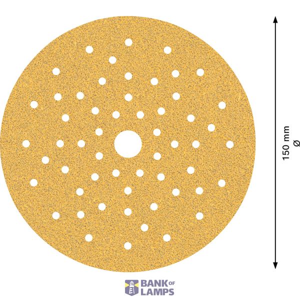 EXPERT C47 Sandpaper with multihole for Random Orbital Sanders 15 mm, G 6 5-pc image 2