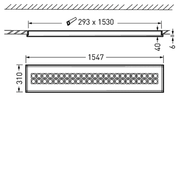 Recessed luminaires Creavo C Lens White ET 32W 5000lm Wide reduced glare UGR19 (W19) IK03 3 SDCM 7623140 image 1