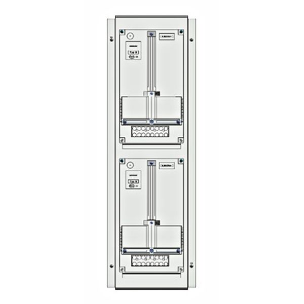 Meter box insert 2-rows, 2 meter boards / 19 Modul heights image 1