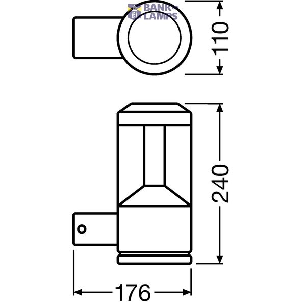 OUTDOOR FACADE LANTERN 12 W 3000 K IP54 GY image 3
