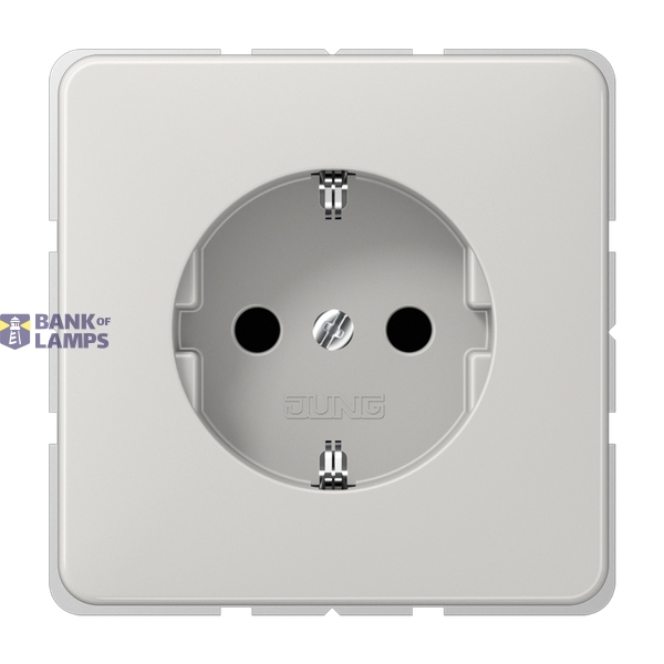 SCHUKO socket, 16 A 250 V ~, Duroplast, CD series, light grey image 1