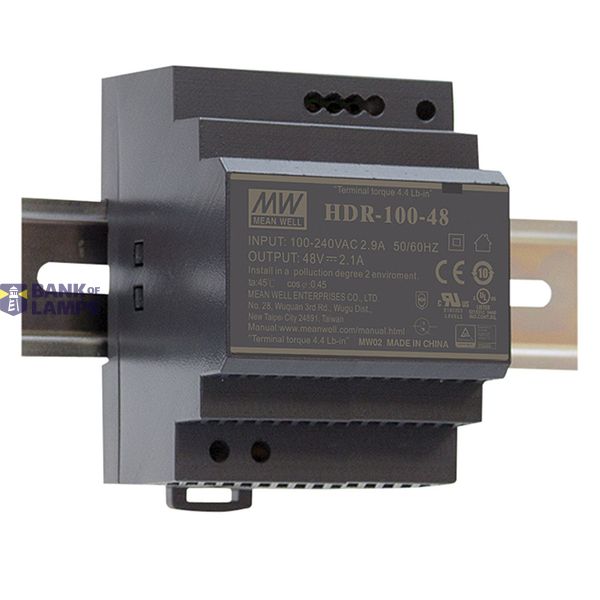 HEP-100-48A switching power supply, industrial, IP65, 100W, 48V, 2A, MEAN WELL image 1