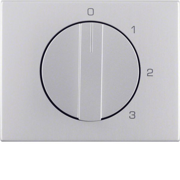 Centre plate rotary knob 3-step switch, neutral position, K.5, alu, al image 1