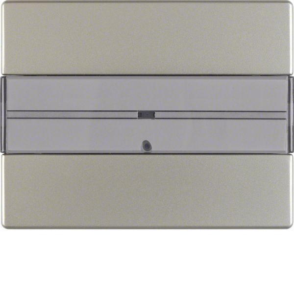 Arsys Push Button, 1-gang, with Labelling Field Stainless Steel Lacque image 1