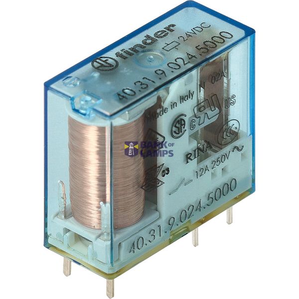 PCB/Plug-in Rel. 3,5mm.pinning 1CO 10A/90VDC/Agni+Au/wash tight (40.31.9.090.5001) image 3