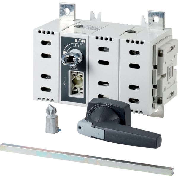 DDC-630/2/M4/P-G DC switch disconnector, 630 A, 2 pole, 2 N/O, 2 N/C, with grey knob, rear mounting image 3