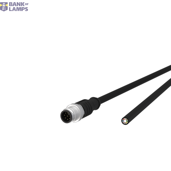 M12 Sensor/actuator cable, A-coded, 1.0 m, M12 plug straight - free li image 3