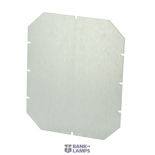 Mounting plate 265x215x1.5 mm, galvanized sheet steel image 1