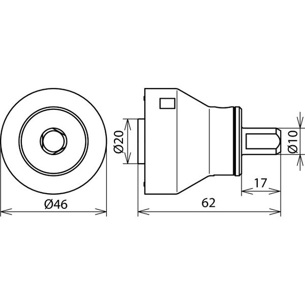 HVI head holder adapter w. bayonet coupl. to attach the HVI head cutti image 2