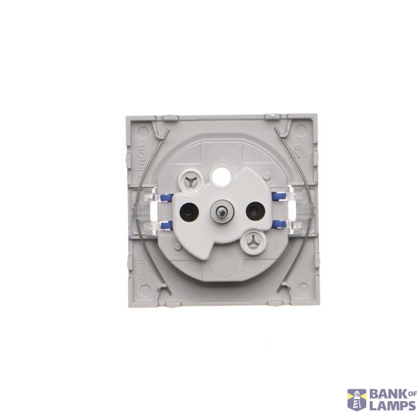 Double two-way switch with backlight light without symbol, 10AX, graphite mat image 1
