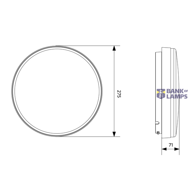 LEDWall-Mounted-E2 Rd275-14W-MD-EM3 image 4