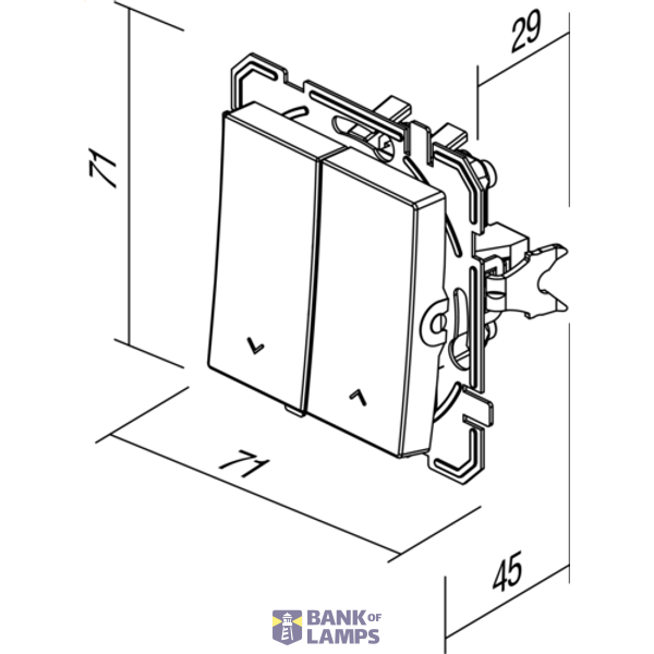 SWITCH SHUTTERS 10AX 250V~ AT NT 09 XO 4415034 image 3