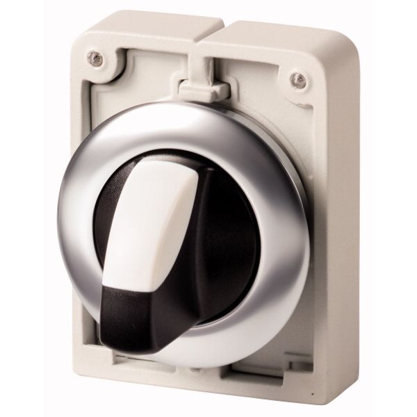 M30I-FWKV Changeover switch, RMQ-Titan, with thumb-grip, maintained, 2 positions (V position), Front ring stainless steel image 1