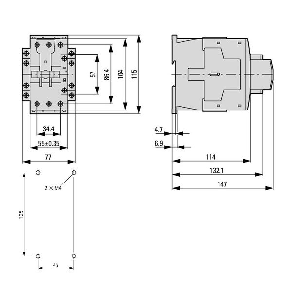 Contactor 18.5kW/400V/40A, coil 24VAC image 5