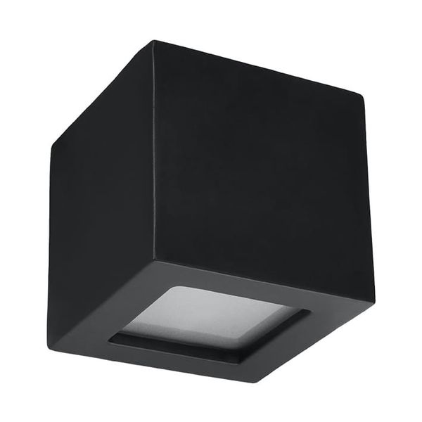 CERAMIC WALL LAMP LEO BLACK E27 1X60W IP20 image 1