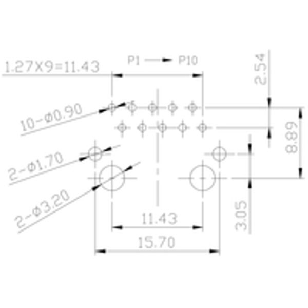 PCB plug-in connector, RJ45 jacks transformer, 100 MBit/s, POE , THT/THR solder connection, 90°, Latch option: bottom, Number of poles: 10, Tape image 1