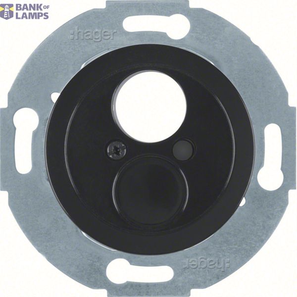 Central part for loudspeaker socket, Series 1930/Glass, black image 1