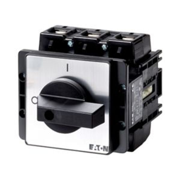 P5-315/E On-Off switch, P5, 315 A, flush mounting, 3 pole, with black thumb grip and front plate image 4