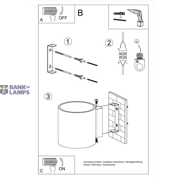 VICI G9 1X40W IP20 WALL LAMP image 5
