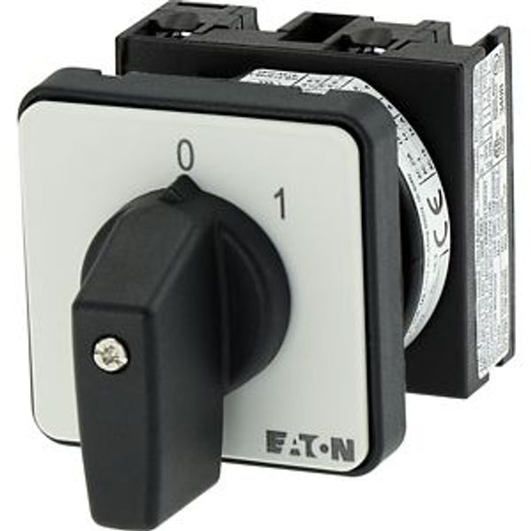 T0-1-15402/E ON-OFF switches, T0, 20 A, flush mounting, 1 contact unit(s), Contacts: 2, 45 °, maintained, With 0 (Off) position, 0-1, Design number 15402 image 9