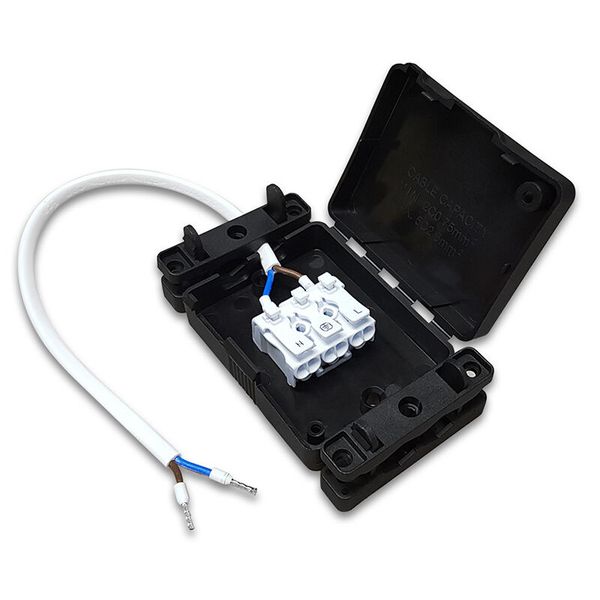 Installation box for looping lights, 1x input, 1x output, 3-pole (L/N/PE) image 1