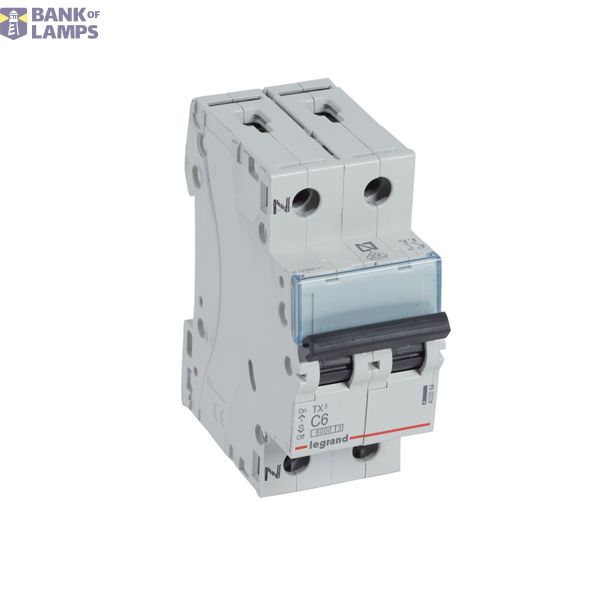 MCB TX³ 6000 - 1P+N - 230 V~ - 6 A - C curve - prong-type supply busbars image 2