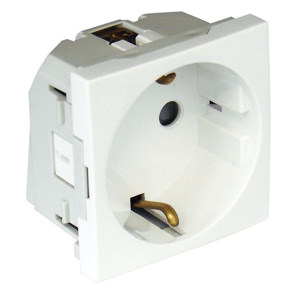 SAF EARTH SOC(SCHUKO)HOR APERT - 2MOD WHITE image 1